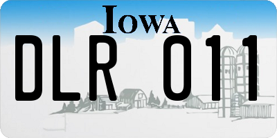 IA license plate DLR011