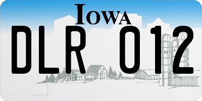 IA license plate DLR012