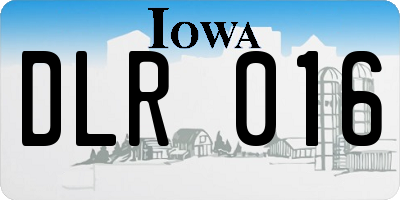 IA license plate DLR016