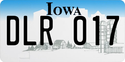 IA license plate DLR017
