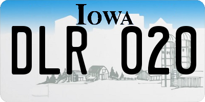 IA license plate DLR020