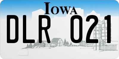 IA license plate DLR021
