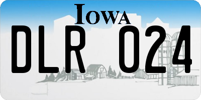 IA license plate DLR024