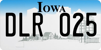 IA license plate DLR025