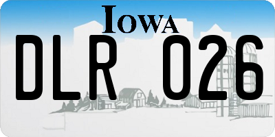IA license plate DLR026