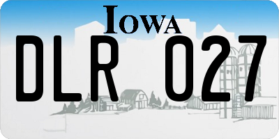 IA license plate DLR027