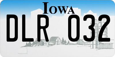 IA license plate DLR032