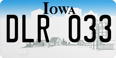 IA license plate DLR033