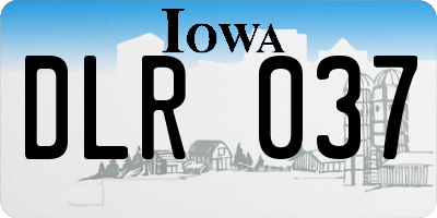 IA license plate DLR037
