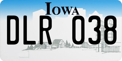 IA license plate DLR038