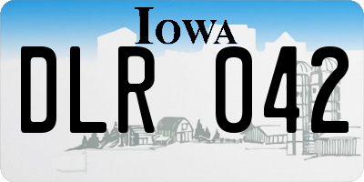 IA license plate DLR042