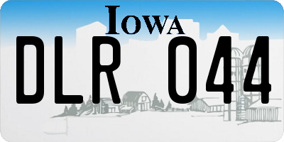 IA license plate DLR044