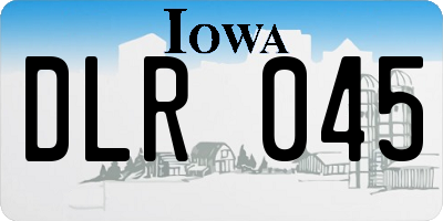IA license plate DLR045
