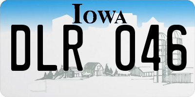 IA license plate DLR046