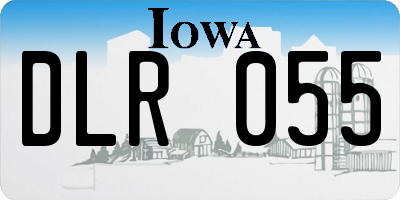 IA license plate DLR055