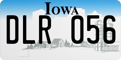 IA license plate DLR056
