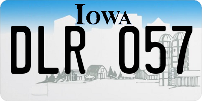 IA license plate DLR057