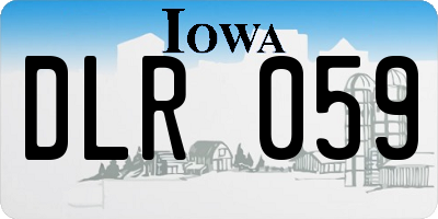 IA license plate DLR059