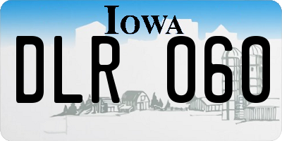 IA license plate DLR060
