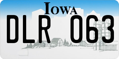 IA license plate DLR063