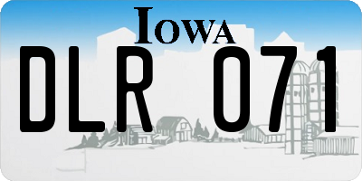 IA license plate DLR071