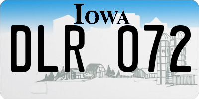 IA license plate DLR072