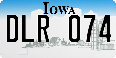 IA license plate DLR074