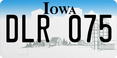 IA license plate DLR075