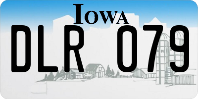 IA license plate DLR079