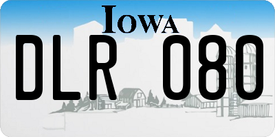 IA license plate DLR080