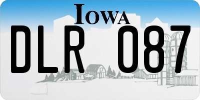 IA license plate DLR087