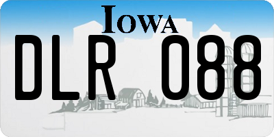 IA license plate DLR088