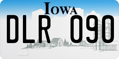 IA license plate DLR090