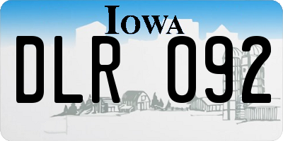 IA license plate DLR092