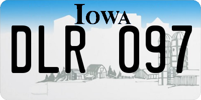 IA license plate DLR097