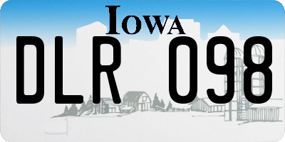 IA license plate DLR098