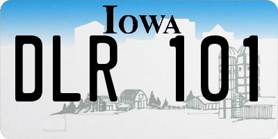 IA license plate DLR101