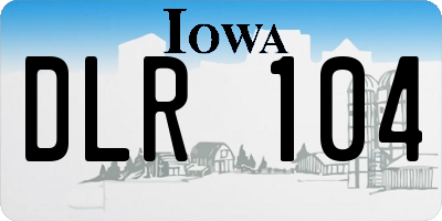 IA license plate DLR104