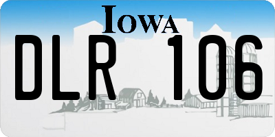 IA license plate DLR106