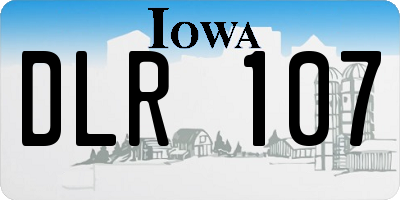 IA license plate DLR107