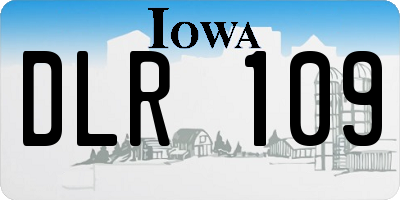 IA license plate DLR109