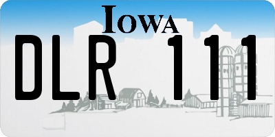 IA license plate DLR111