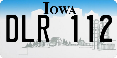 IA license plate DLR112