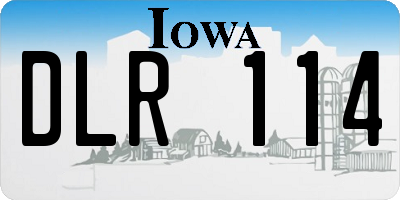 IA license plate DLR114