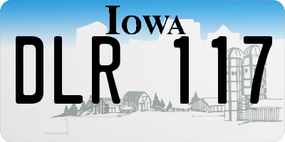 IA license plate DLR117
