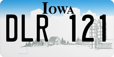 IA license plate DLR121