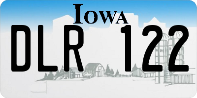 IA license plate DLR122
