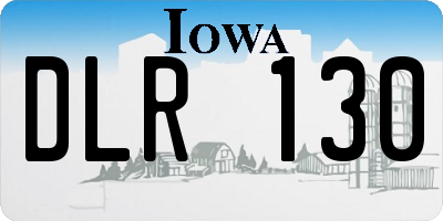 IA license plate DLR130