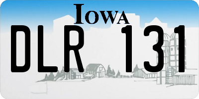 IA license plate DLR131