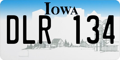 IA license plate DLR134